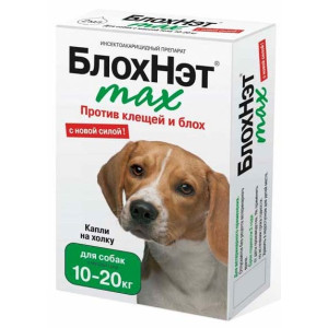 Астрафарм - Блохнэт, Капли на холку для собак малых и средних пород (10-20 кг), 1 пипетка 2 мл. 