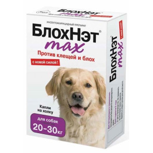 Астрафарм - Блохнэт, Капли на холку для собак средних пород (от 20 до 30 кг), 1 пипетка 3 мл. 