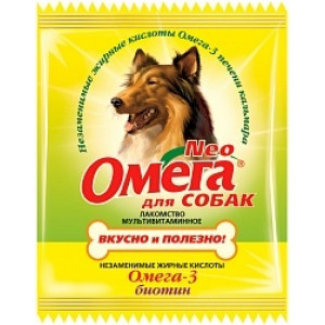 Астрафарм - Омега Neo витамины для собак с биотином,15 таб.(саше)