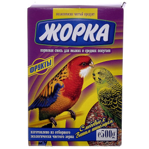 Жорка - Для мелких и средних попугаев с фруктами (коробка)