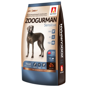 Зоогурман - Корм для собак с чувствительным пищеварением средних и крупных пород,ягненком и рисом