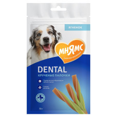 Мнямс - Лакомство для собак, крученые палочки, с ягненком и мятой (dental)