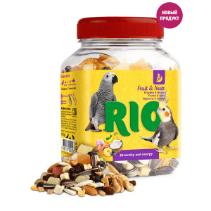 Рио - Лакомство для средних и крупных попугаев, фруктово-ореховая смесь. 