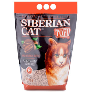 Сибирская кошка - Комкующийся наполнитель Тофу Кофе 6л