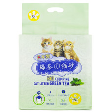 Сибирская кошка - HAKASE AREKKUSU Комкующийся наполнитель Тофу Зеленый чай 6л